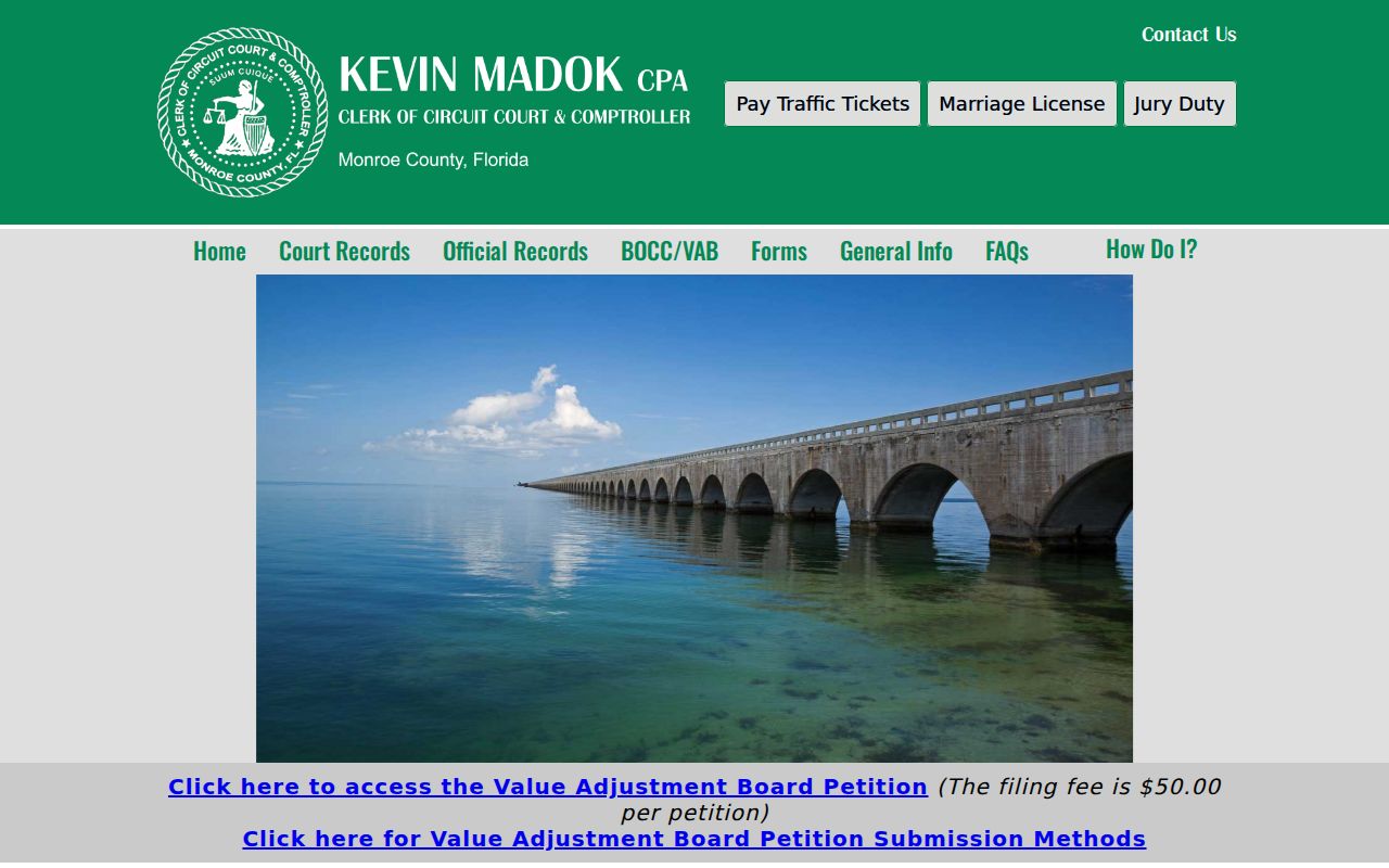 Key West resident lookup through Monroe County Clerk services