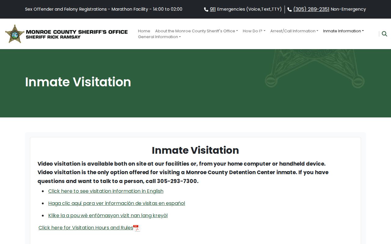Key West resident lookup using Monroe Sheriff jail information